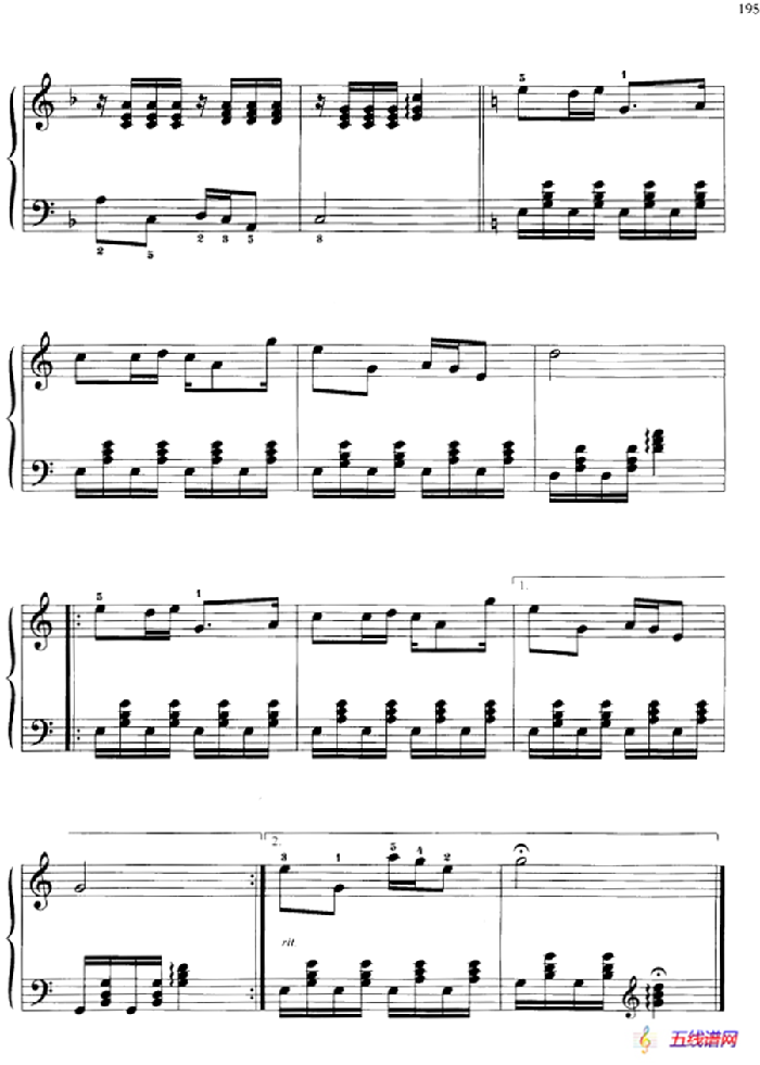 110首中国民歌钢琴小曲集：一朵红花山顶上开
