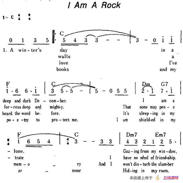 [美]I Am A Rock（我是一块岩石）