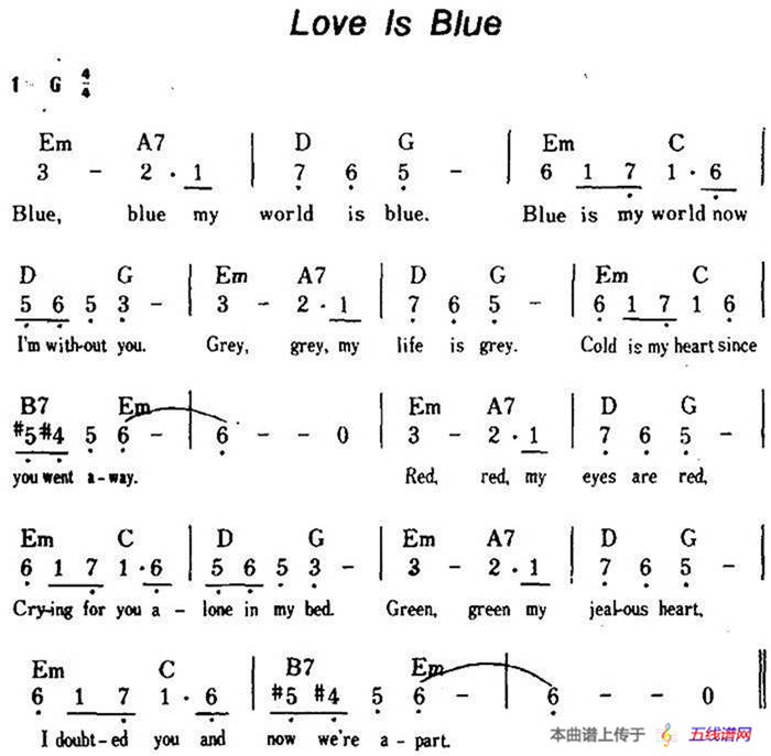 [美]Love Is Blue（爱情是蓝色的）