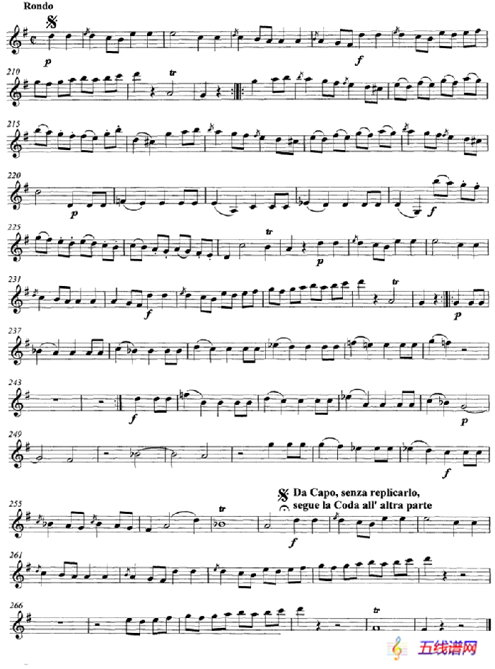 Mozart《String Quartet No.1 in G Major,K.80》（Violin Ⅰ分谱）