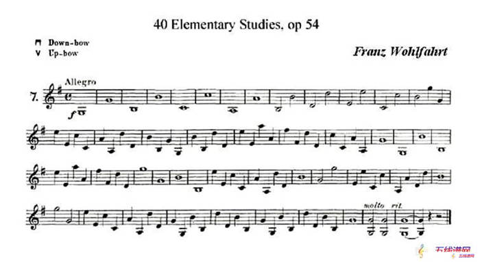 40首小提琴初级技巧练习曲之七