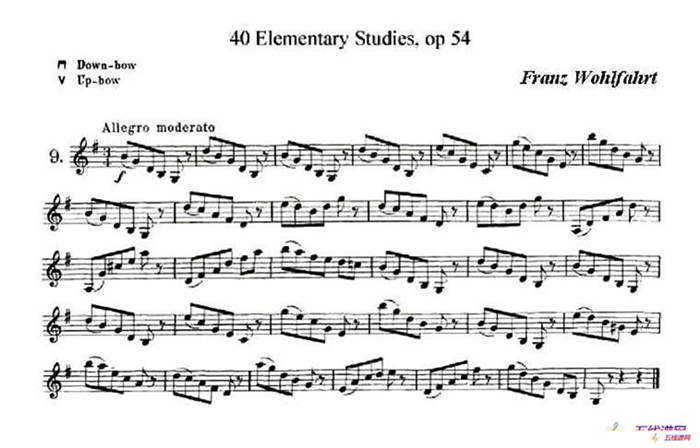 40首小提琴初级技巧练习曲之九