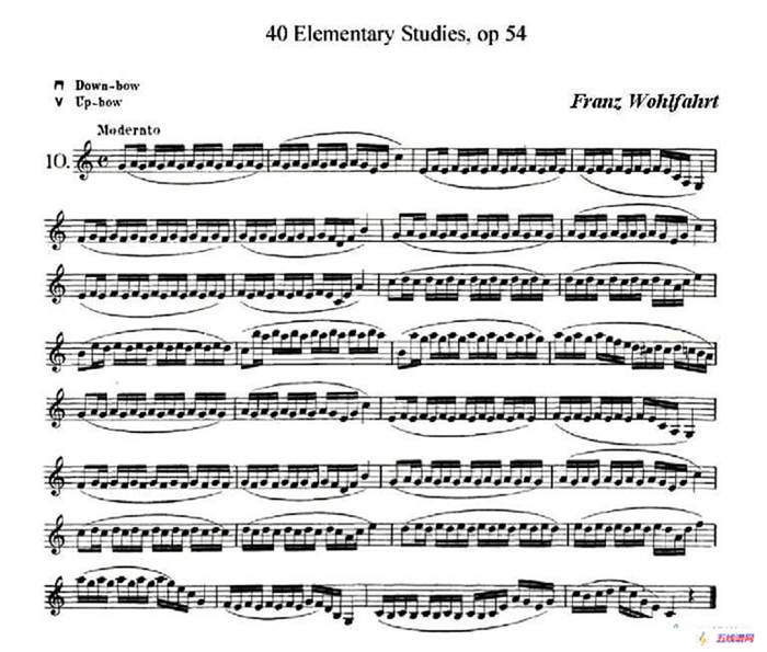40首小提琴初级技巧练习曲之十
