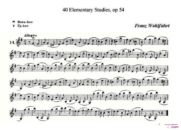40首小提琴初级技巧练习曲之14