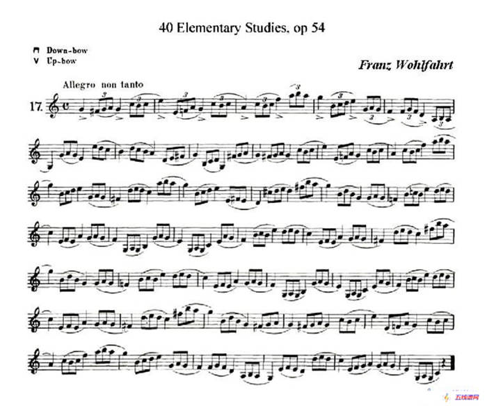 40首小提琴初级技巧练习曲之17
