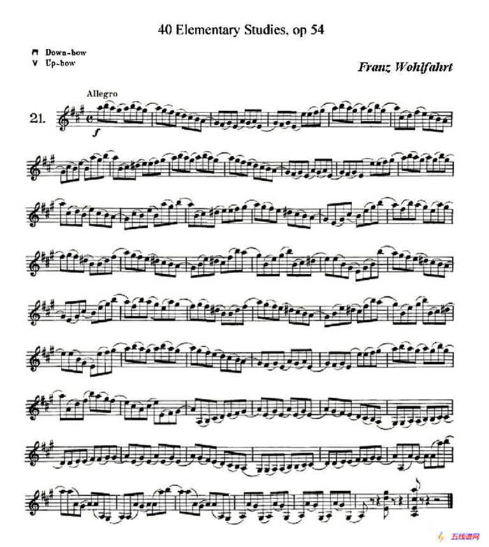 40首小提琴初级技巧练习曲之21