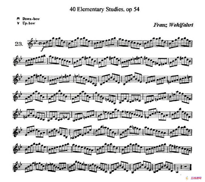 40首小提琴初级技巧练习曲之23