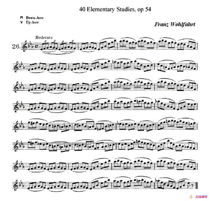 40首小提琴初级技巧练习曲之26