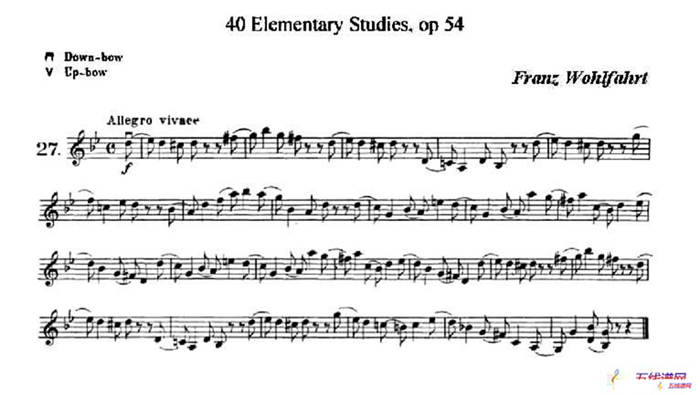 40首小提琴初级技巧练习曲之27