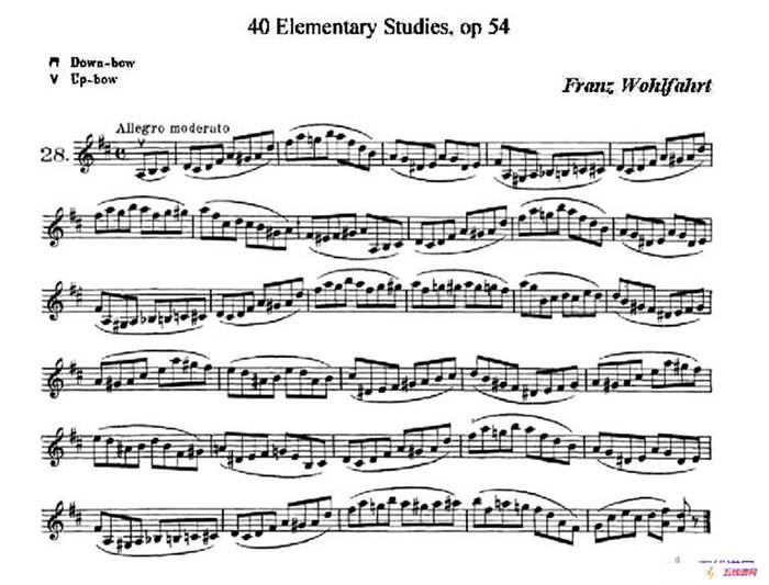 40首小提琴初级技巧练习曲之28