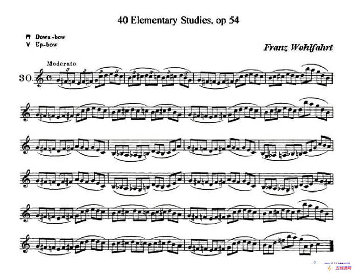 40首小提琴初级技巧练习曲之30