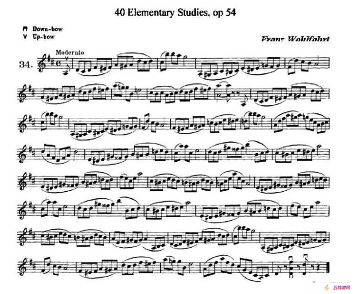 40首小提琴初级技巧练习曲之34