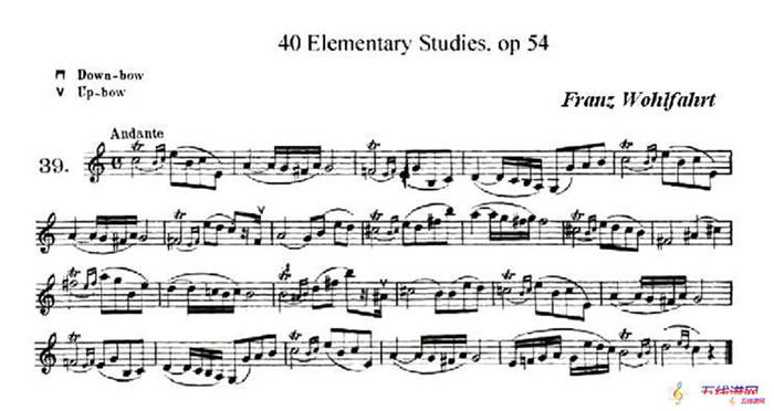 40首小提琴初级技巧练习曲之39