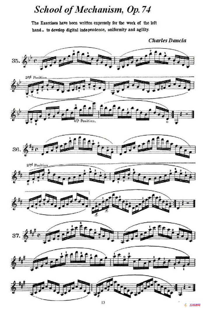 School of Mechanism, Op. 74（小提琴技巧练习35——46）