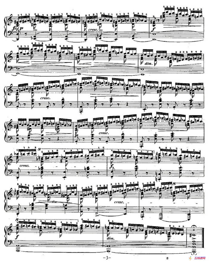 肖邦钢琴练习曲，Op.10之二