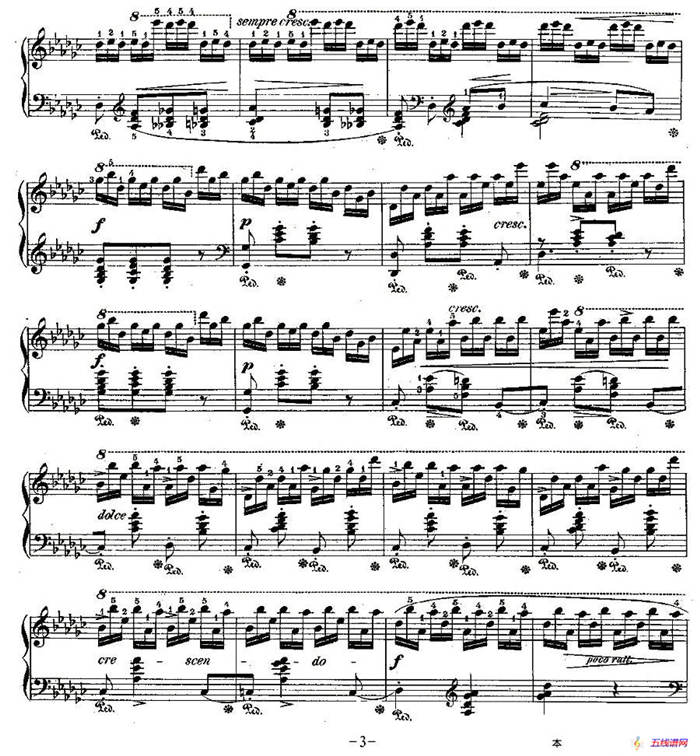 肖邦钢琴练习曲，Op.10之五