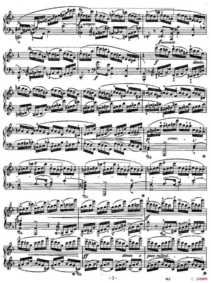 肖邦钢琴练习曲，Op.10之八