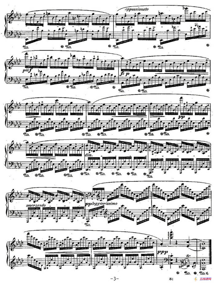 肖邦钢琴练习曲，Op.25之一