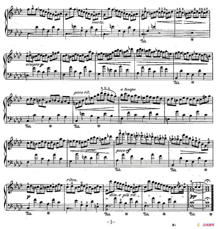 肖邦钢琴练习曲，Op.25之二