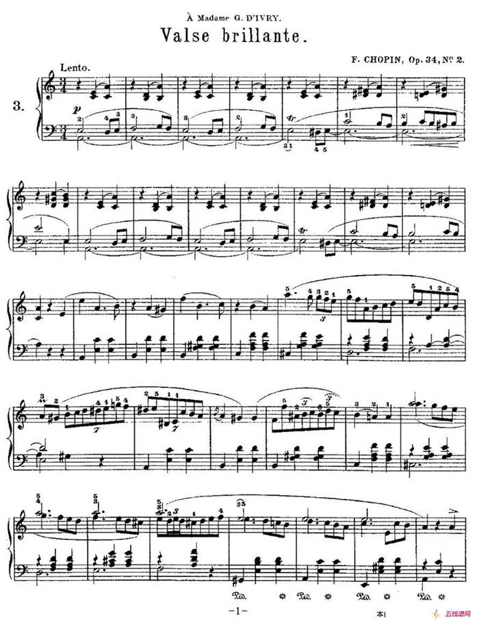 valse brillante，Op.34, No.2