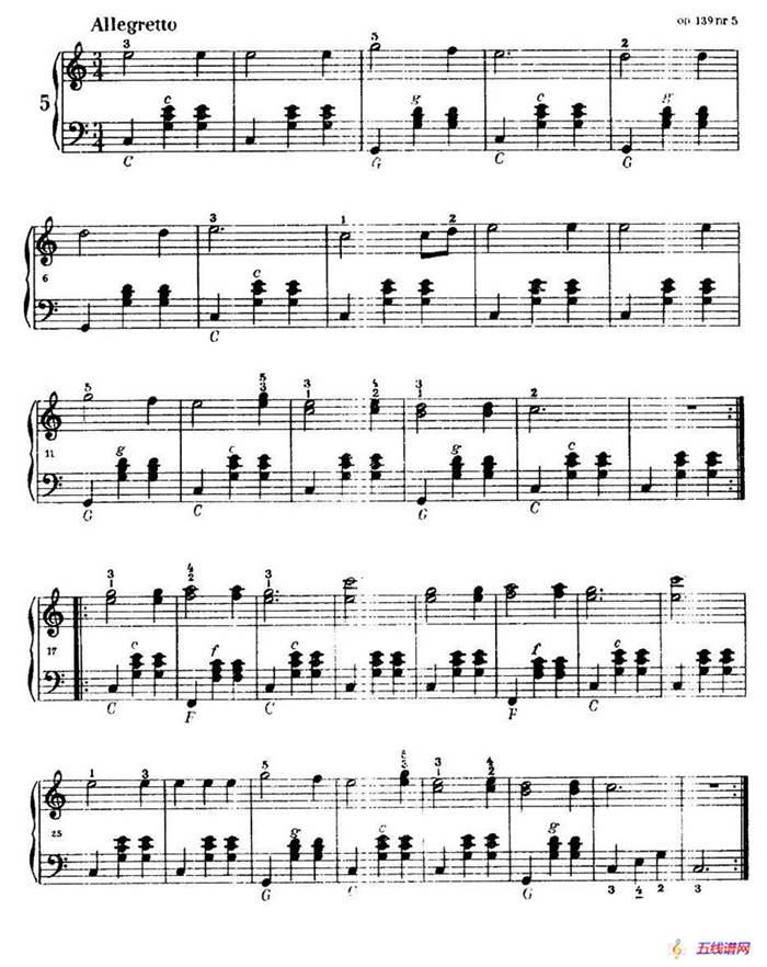 《车尔尼手风琴练习曲集》第Ⅰ册 （第1—9首）