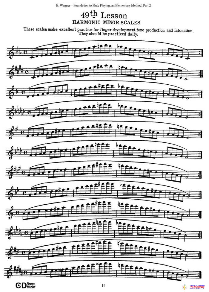 长笛演奏基础教程练习（47—52）