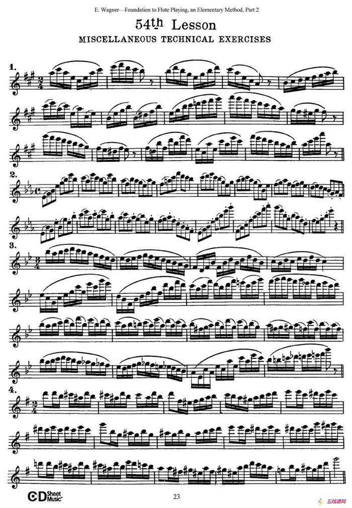 长笛演奏基础教程练习（53—59）