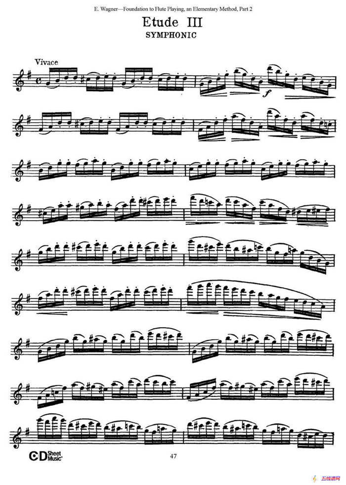 长笛演奏基础教程练习（Etude 3）