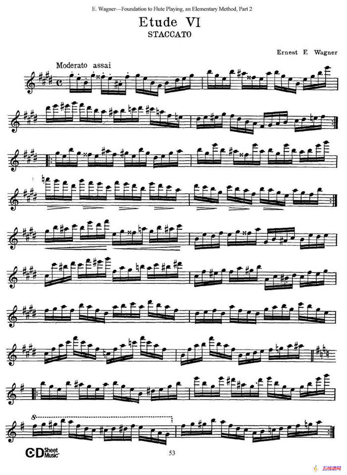 长笛演奏基础教程练习（Etude 6）