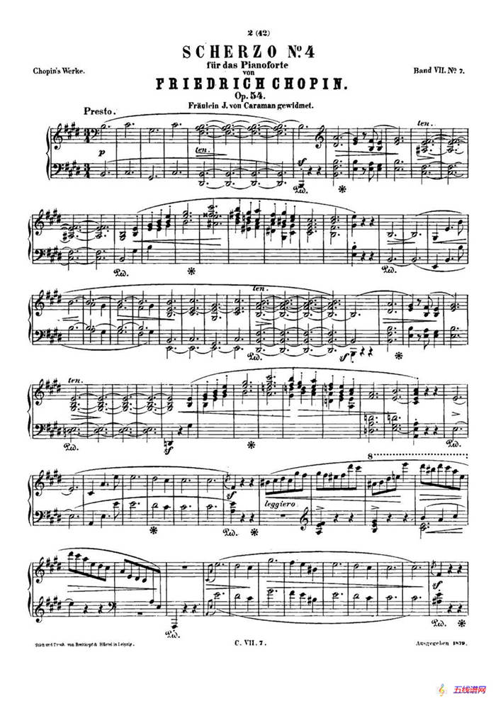 肖邦 钢琴谐谑曲 Chopin Scherzo（No.4  E大调，Op.54）