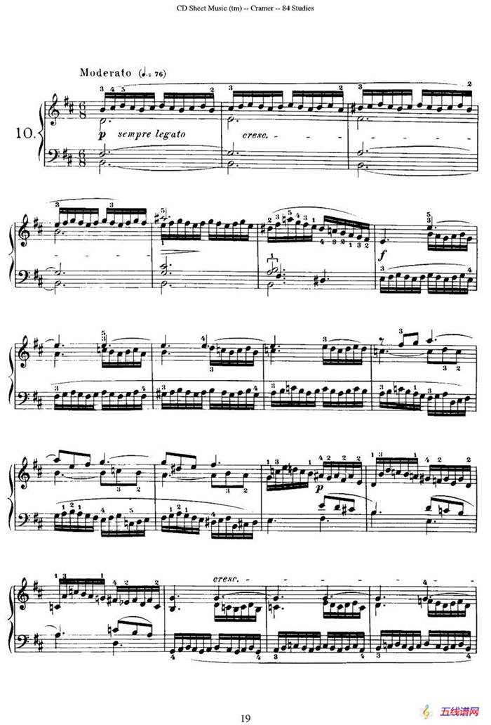 Cramer - 84 exercices（6—10）（克拉莫84首钢琴练习曲）