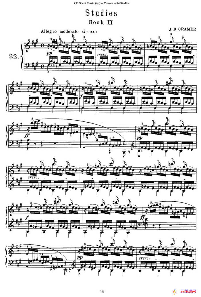 Cramer - 84 exercices（21—25）（克拉莫84首钢琴练习曲）