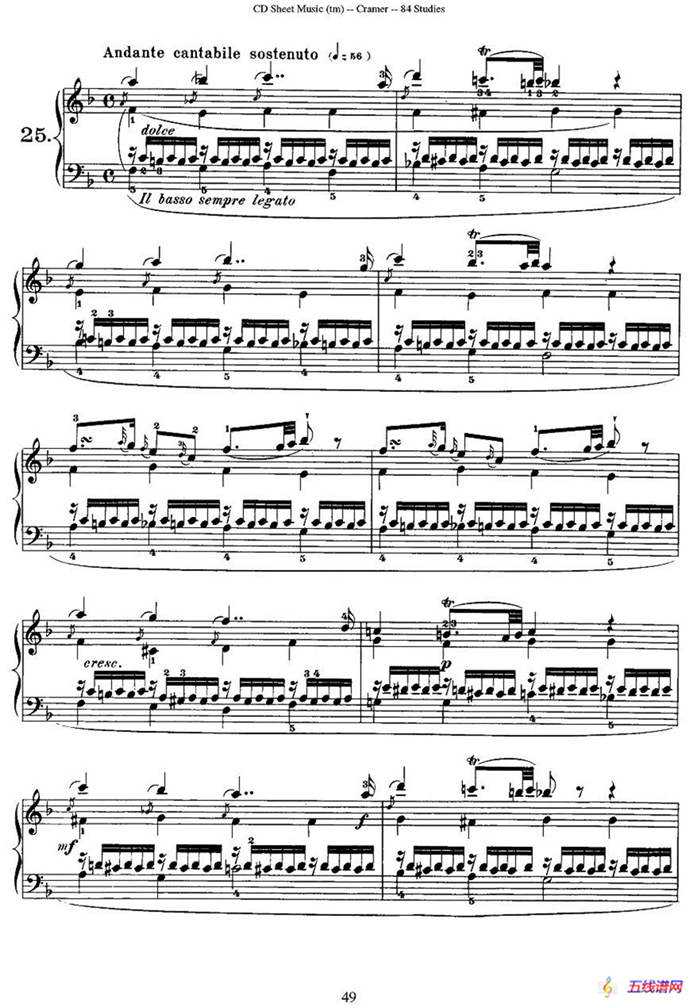 Cramer - 84 exercices（21—25）（克拉莫84首钢琴练习曲）