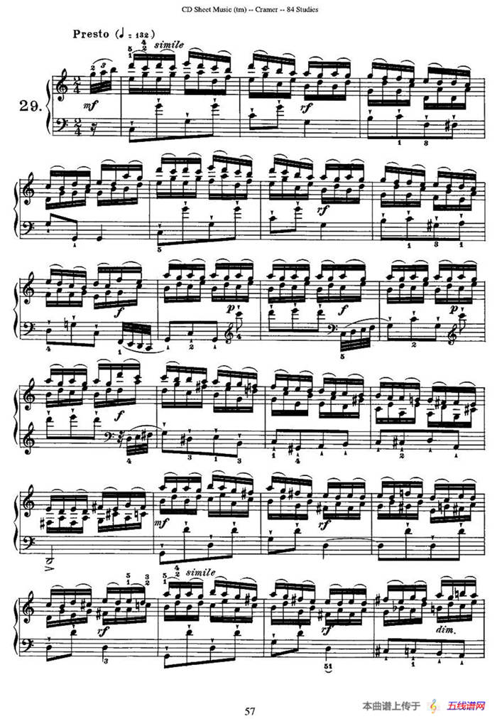 Cramer - 84 exercices（26—30）（克拉莫84首钢琴练习曲）
