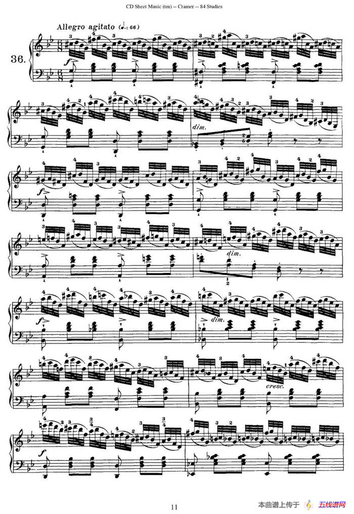 Cramer - 84 exercices（36—40）（克拉莫84首钢琴练习曲）