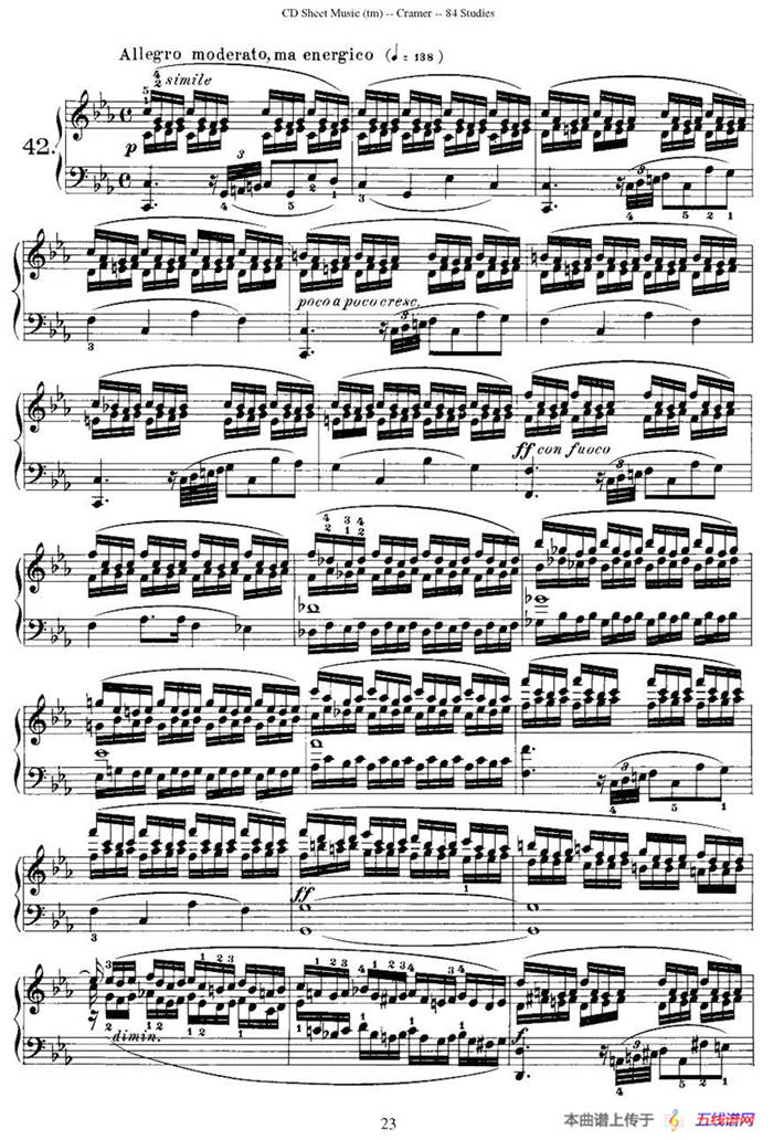 Cramer - 84 exercices（41—45）（克拉莫84首钢琴练习曲）