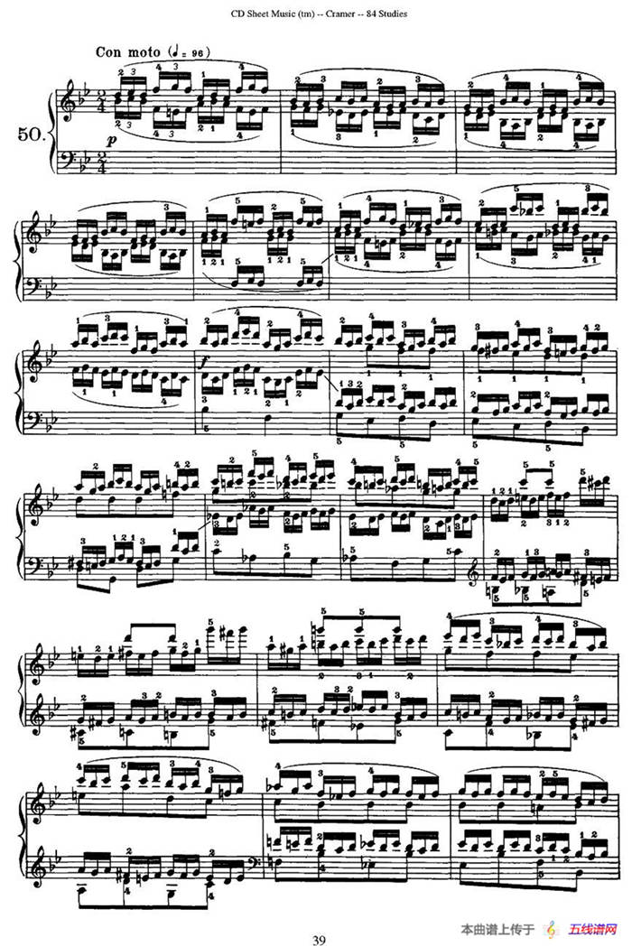 Cramer - 84 exercices（46—50）（克拉莫84首钢琴练习曲）