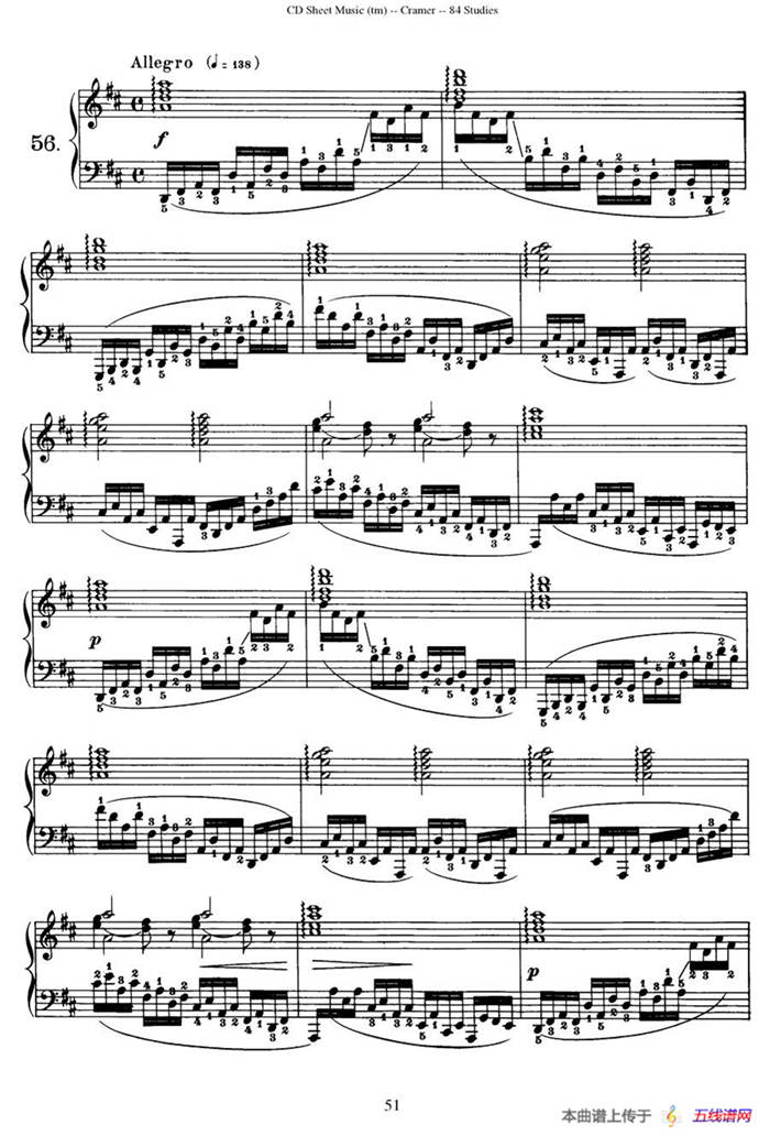 Cramer - 84 exercices（56—60）（克拉莫84首钢琴练习曲）