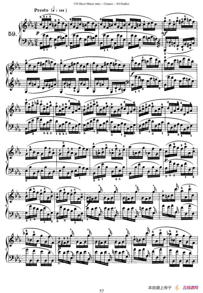 Cramer - 84 exercices（56—60）（克拉莫84首钢琴练习曲）