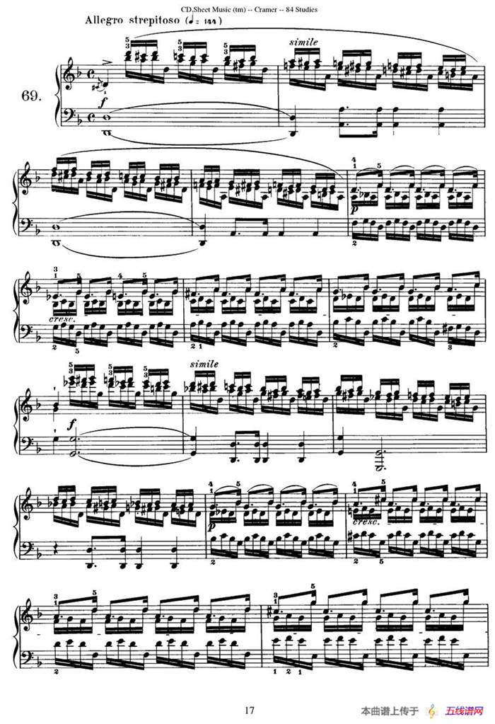 Cramer - 84 exercices（66—70）（克拉莫84首钢琴练习曲）