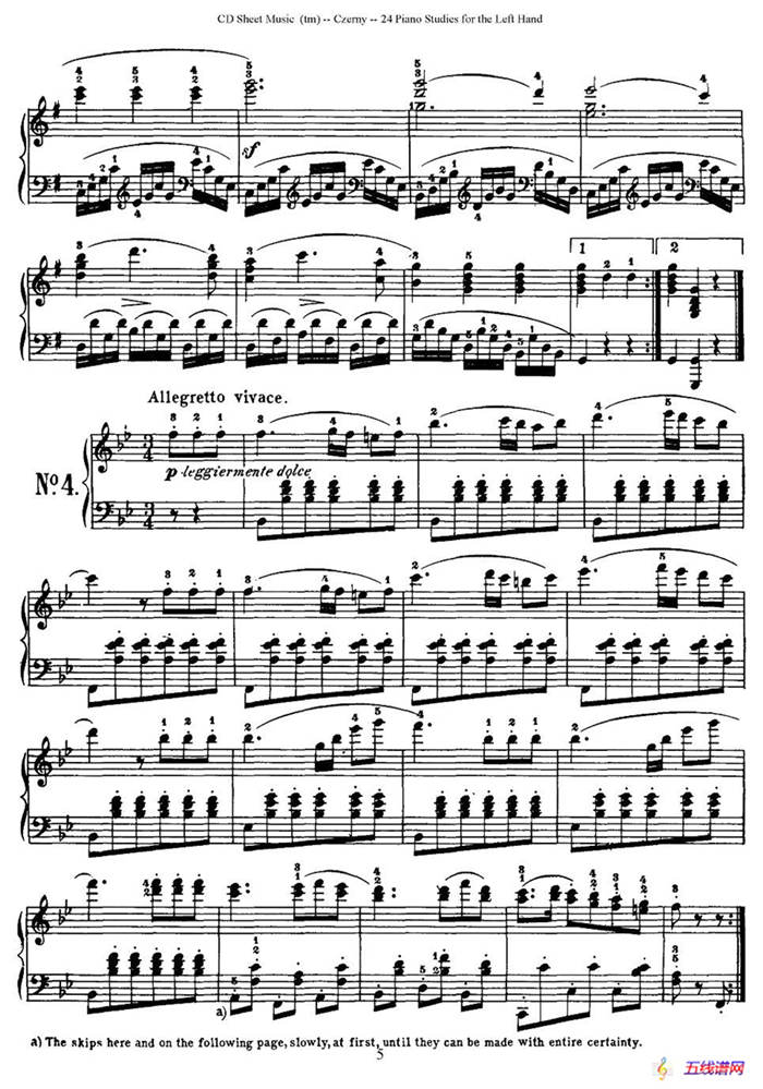 Czerny - 24 Piano Studie（1—7）（车尔尼 - 24首钢琴练习曲）