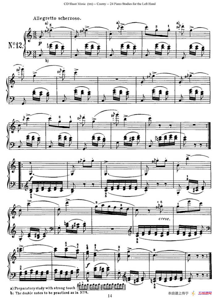 Czerny - 24 Piano Studie（8—16）（车尔尼 - 24首钢琴练习曲）