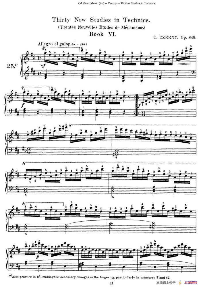 Czerny - 30 New Studies - 25（车尔尼Op849 - 30首练习曲）