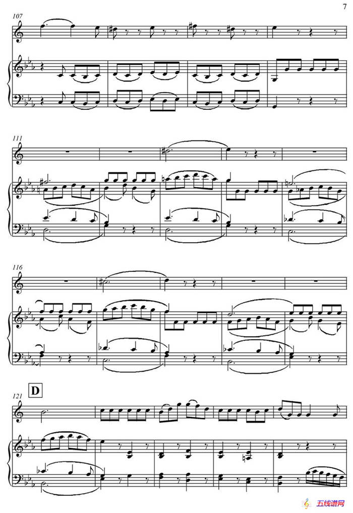 Mozart：Concerto KV495 No.4-3st Rondo 回旋曲（中音萨克斯+钢琴伴奏）