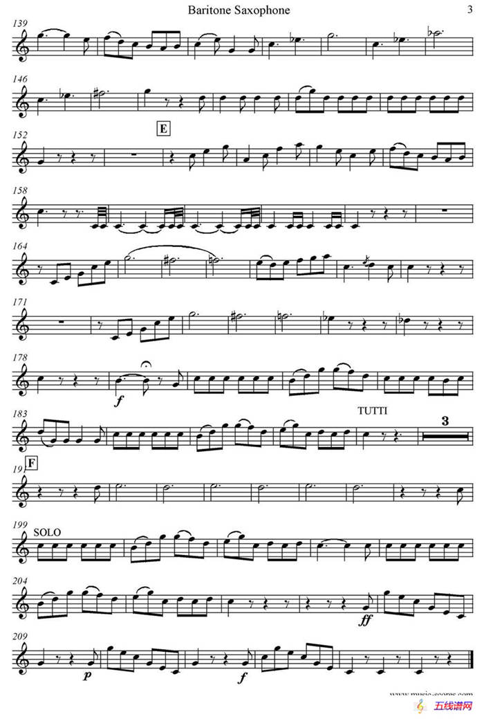 Mozart：Concerto KV495 No.4-3st Rondo 回旋曲（上低音萨克斯）
