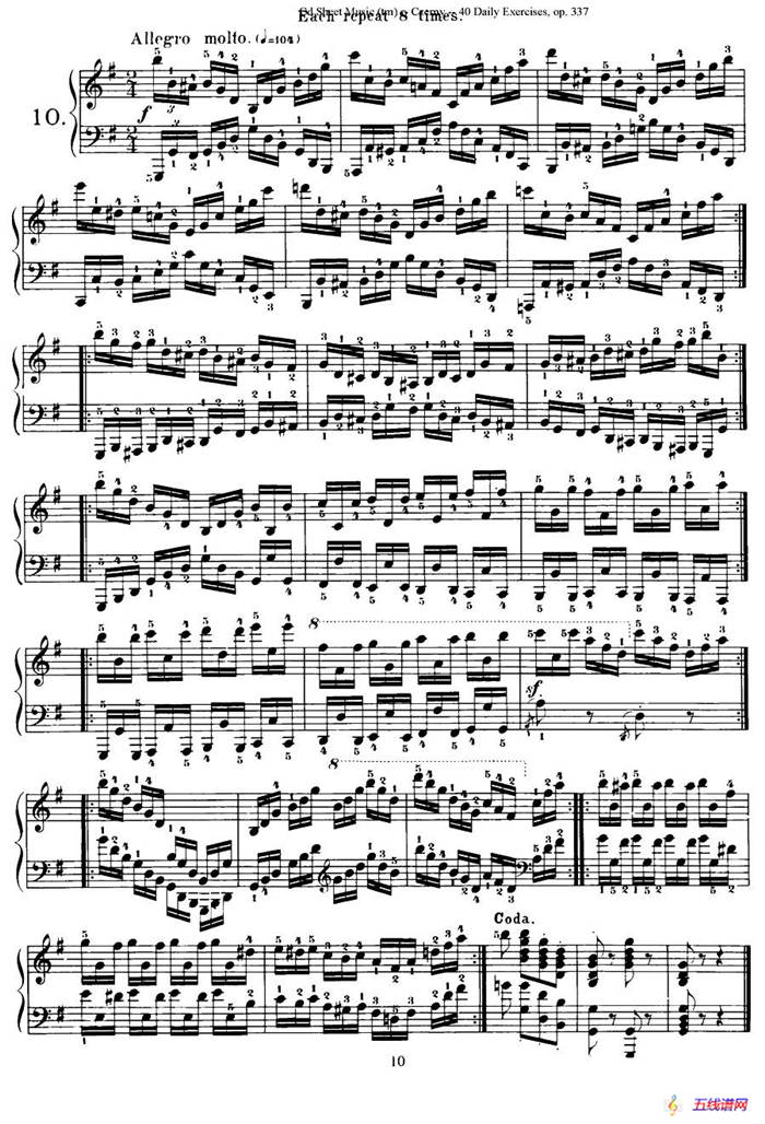 Czerny - 40 Daily Exerci Op.337（6—10）（40首日常训练曲）