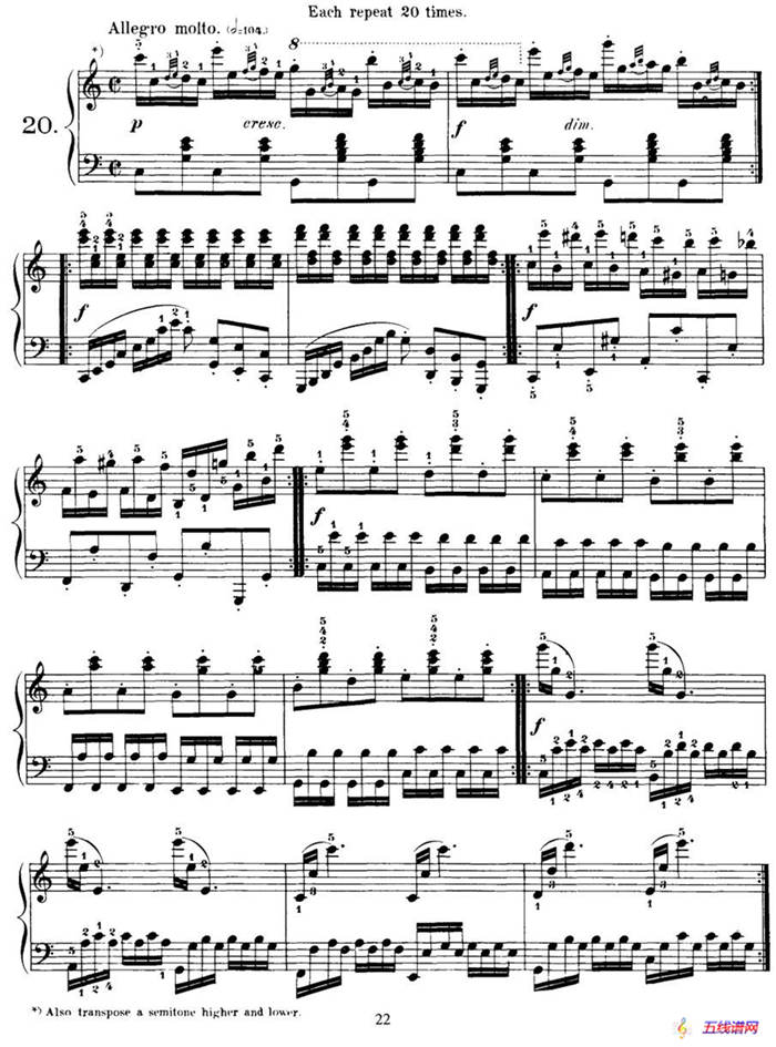 Czerny - 40 Daily Exerci Op.337（16—20）（40首日常训练曲）
