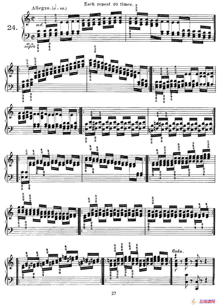 Czerny - 40 Daily Exerci Op.337（20—25）（40首日常训练曲）