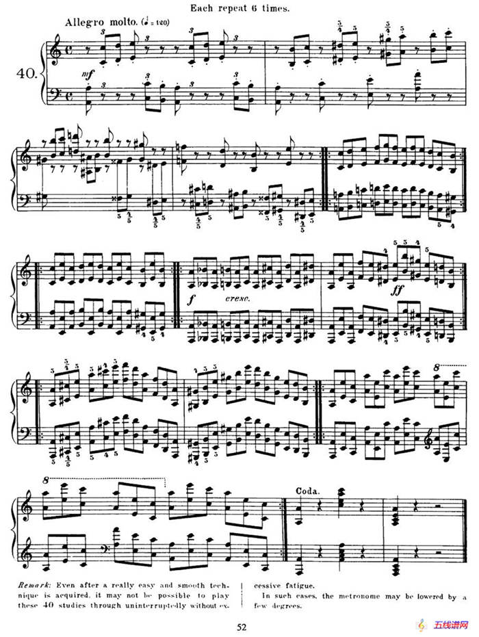 Czerny - 40 Daily Exerci Op.337（35—40）（40首日常训练曲）