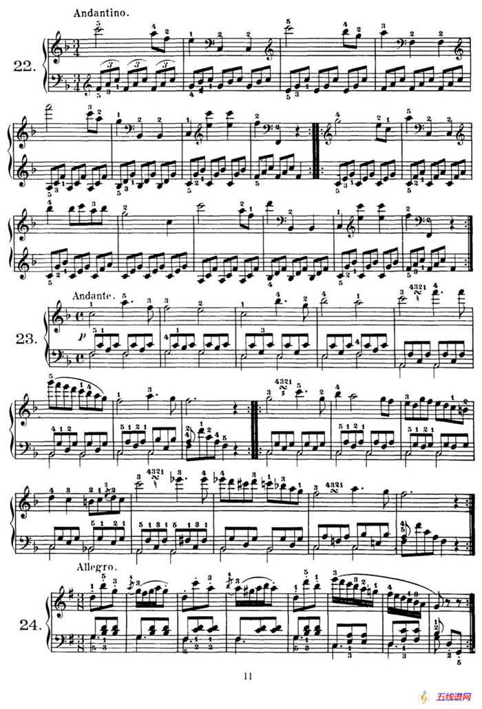 Czerny - 100 Progressive Studies Op.139（22—36）